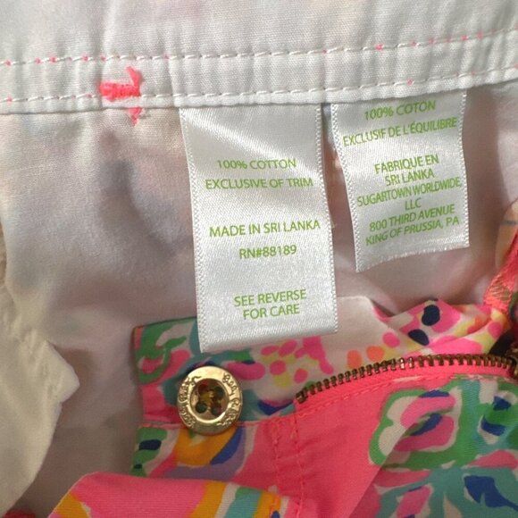 Lilly Pulitzer The Kerrie Short 3" Inseam Pink Multicolor Floral Women Size 4 - Picture 5 of 11